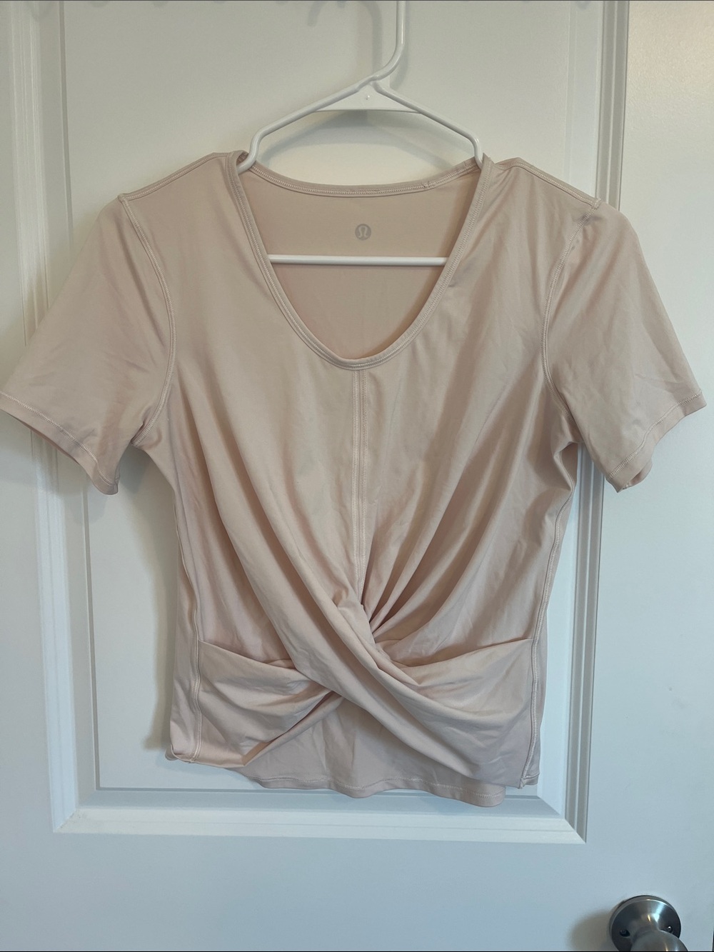 lululemon athletica Pale Blush Twist-Front Short Sleeve Tee
